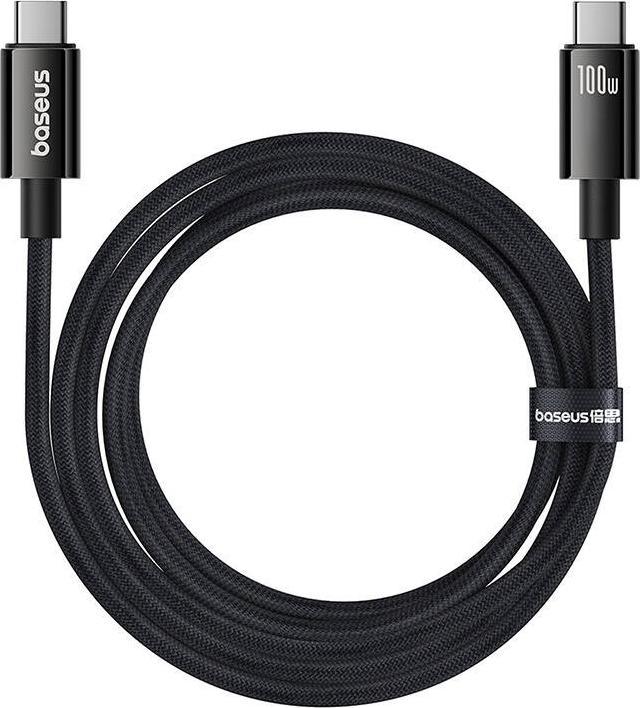 Produktbild Baseus Tungsten Gold USB-C 3.2 / USB-C 3.2 cable 100W 4K 60Hz 1.5m - black (1.50 m, USB 3.2)