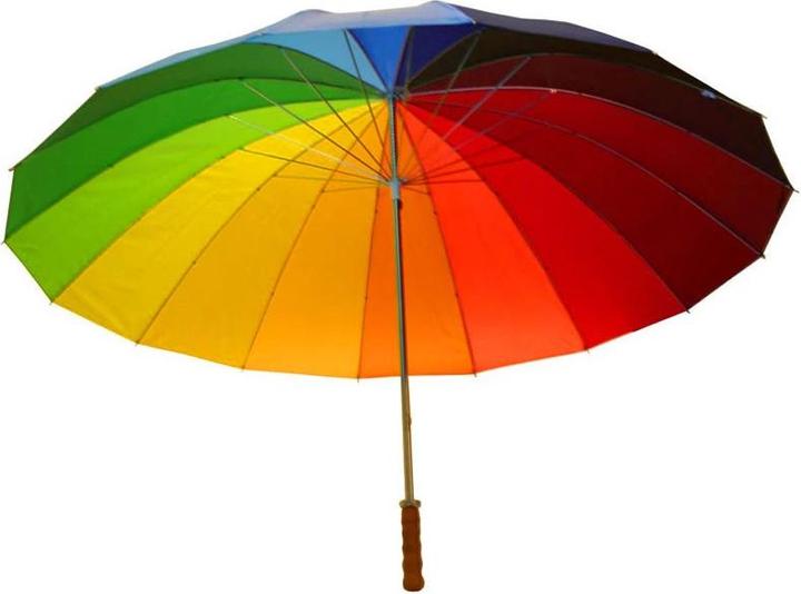 Benson Regenschirm ø130 cm 16 Streifen Golf Regenbogen