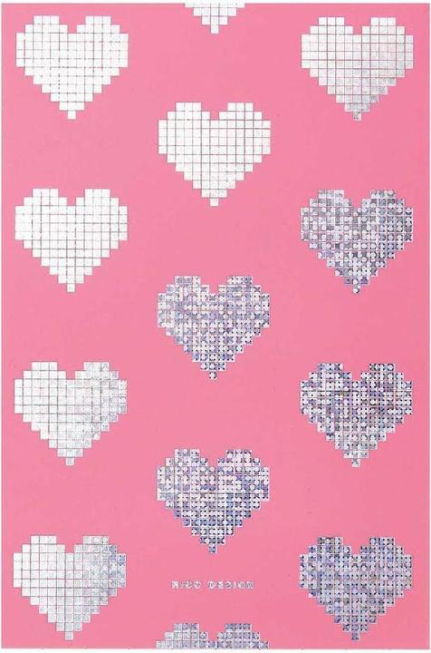 Actual product image Rico Design Notepad 10x15 cm, pixel, heart.300820 (No binding)