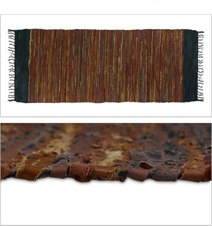 Actual product image Relaxdays Braided runner rug (80 x 200 x 0.5 cm)