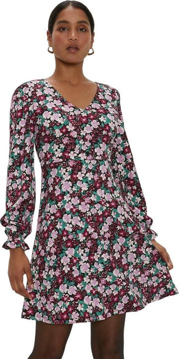 Dorothy Perkins Floral VAusschnitt Langärmeliges Minikleid