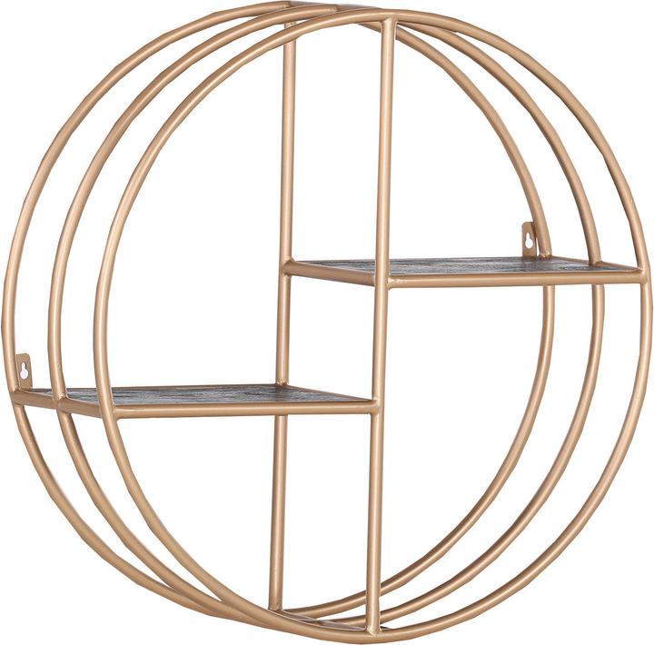Produktbild Gutmann Wandregal Deluxe Gold rund klein (70 x 24 x 70 cm)