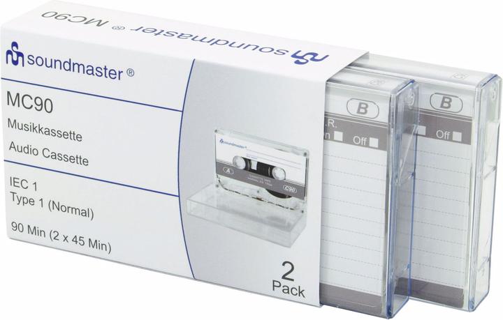 Produktbild Soundmaster Audio Kassette MC90 (2er-Pack)