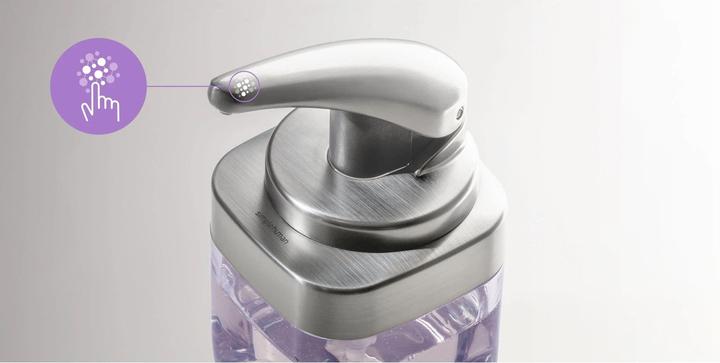 Productafbeelding Simplehuman Zeepdispenser met caddy 650 ml, zilver/transparant