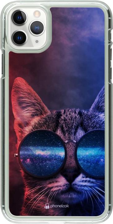 Produktbild PhoneLook Hülle transparent Red Blue Cat Glasses (Apple iPhone 11 Pro Max)