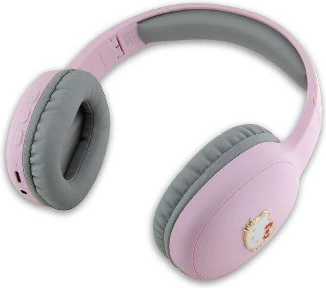Actual product image Hello Kitty słuchawki nauszne Bluetooth HKBHA1BKHLMP różowe/pink Metal Logo (8 h, Wireless)