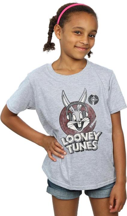 Immagine prodotto Looney Tunes Bugs Bunny Circle Logo Maglietta Ragazze (152, 158)