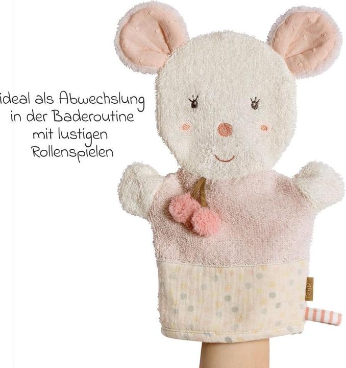 Actual product image Fehn Baby washing glove mouse