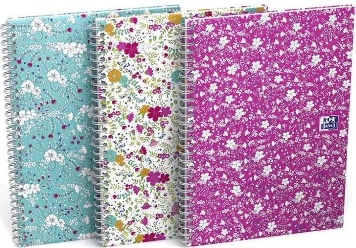 Image du produit Oxford FORME FLORALE - Livre en spirale (A5, Quadrillé, Couverture rigide)