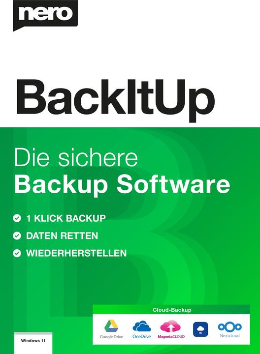 Valeurs nutritives et ingrédients Nero BackItUp (1 Utilisateur, 1 Périphériques/Utilisateurs, Illimité)