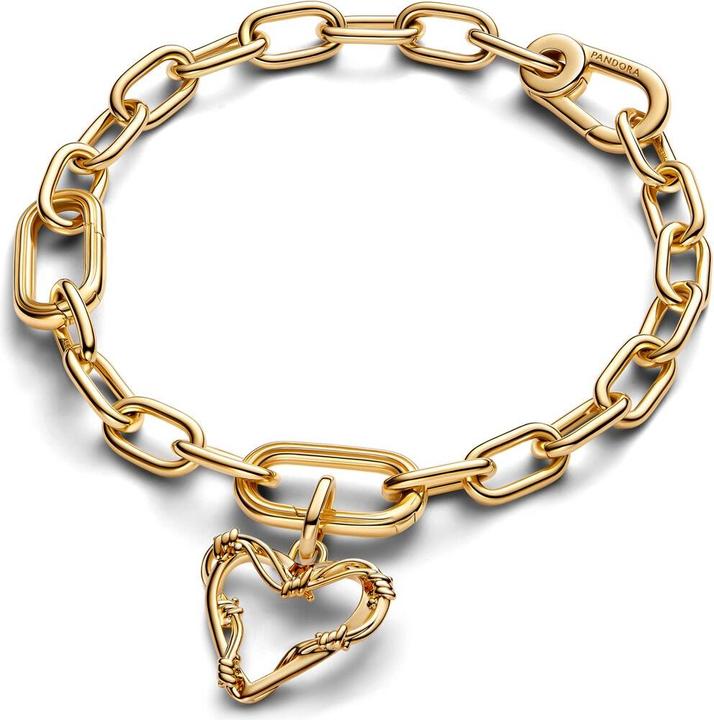 Immagine prodotto Pandora Medallions Wire Heart dangle Charm (Placcato oro 14K)