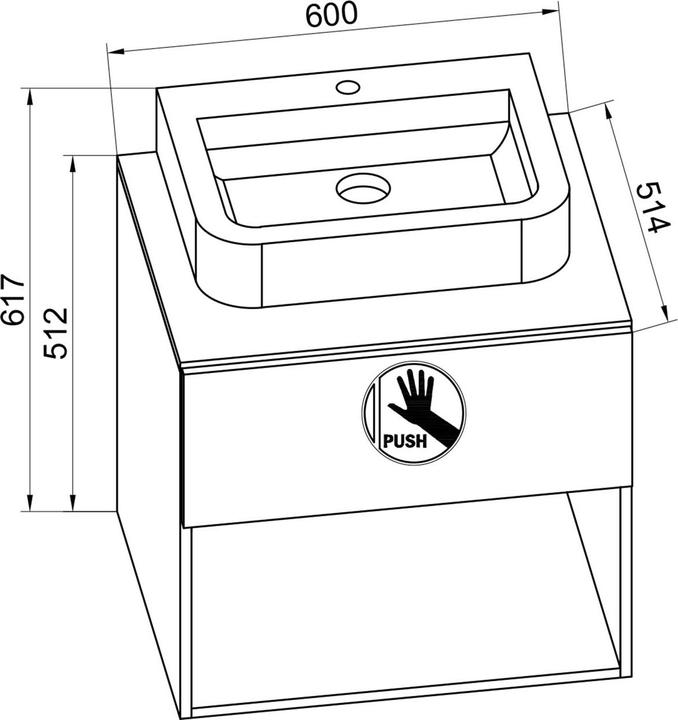 Produktbild VCM 2-tlg. Badblock Waschtisch Schublade Badmöbel "Lendas II"