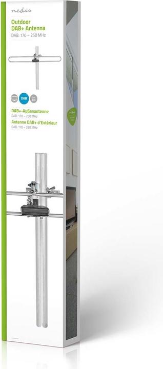 Produktbild Nedis DAB Antenne - Max. 4dB Verstärkung - DAB: 170-250 MHz - 50 km Reichweite - für Draussen ANORD (DAB/ DAB+)