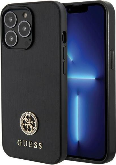 Produktbild Guess GUHCP13LPS4DGPK iPhone 13 Pro 6.1" czarny/black hardcase Strass Metal Logo (Apple iPhone 13 Pro)