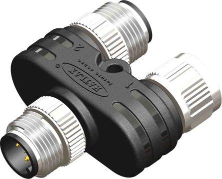 Actual product image Rs Pro Plug, M12, 1-pin, socket, M12, 1 port, 2-pin