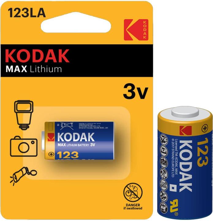Kodak 123LA Max Lithium (Photo) - Batterie (1 pcs., RCR123A, 1500 mAh)