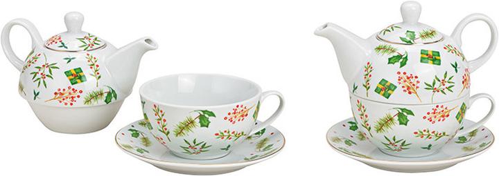 Actual product image G. Wurm White porcelain teapot set Christmas decor (0.40 l)