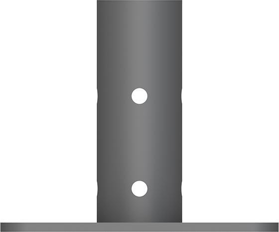 Actual product image Multibrackets Bolt Down Dual Pole, for Pro Series, metal