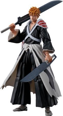 Actual product image Bandai Bleach: Thousand-Year Blood War S.H. Figuarts action figure Ichigo Kurosaki Dual Zangetsu 16 cm