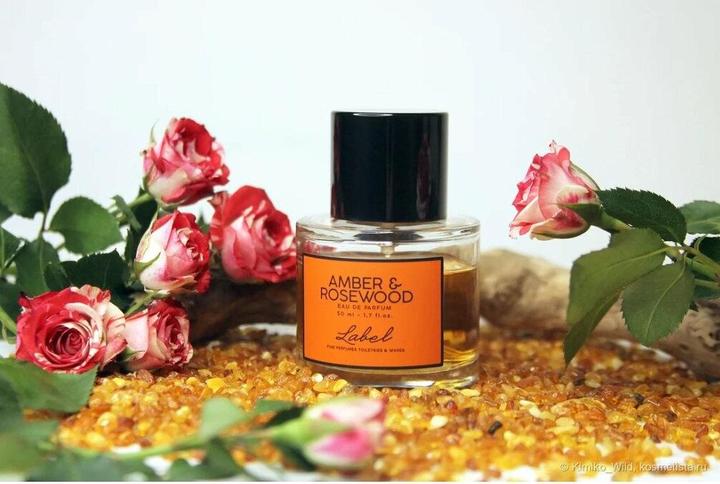 Actual product image Label Amber & Rosewood EdP Eau de Parfum 50ml (Eau de parfum, 50 ml)