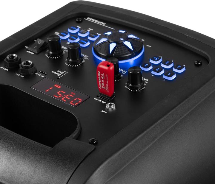 Image du produit Fenton Party Speaker - Track510 party box met Bluetooth en lichteffecten - Met (6 h, Fonctionnement sur secteur, Fonctionnement sur batterie)