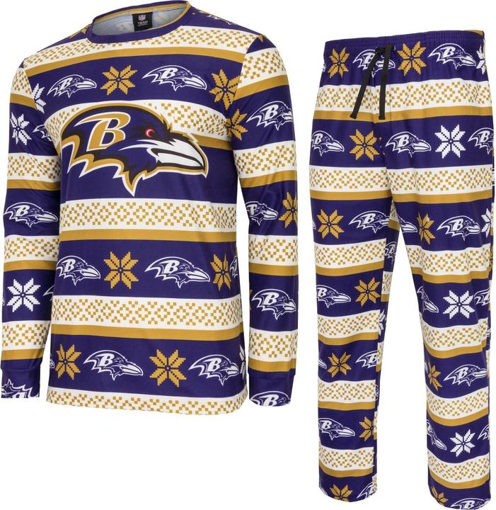 Foco NFL Winter XMAS Pyjama Schlafanzug Baltimore Ravens - L (L)