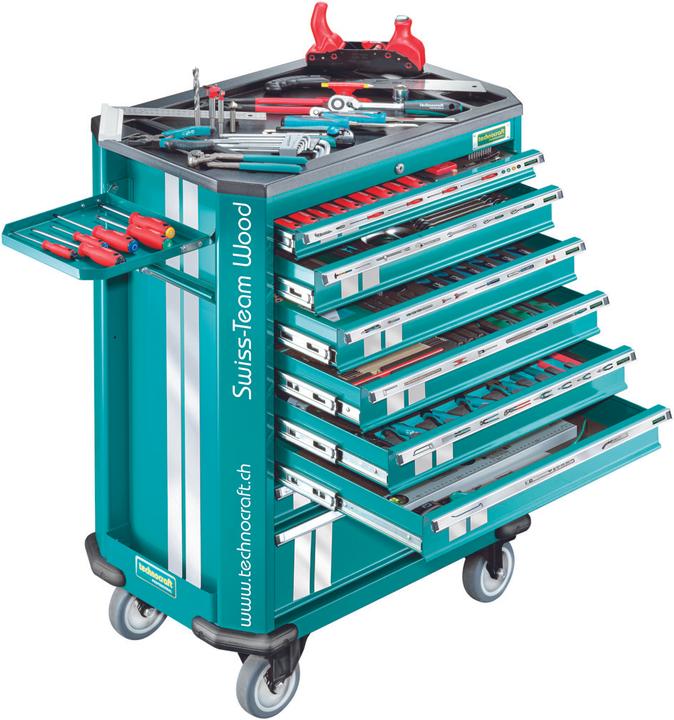 technocraft Werkstattwagen SWISS TEAM WOOD 282-tlg (282 x)