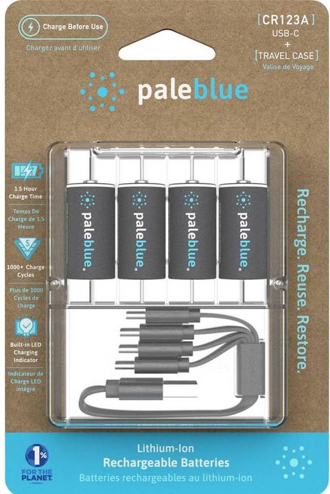 Image du produit Pale Blue Pile CR123 (4 pcs, CR123A, 860 mAh)