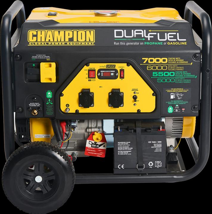 Produktbild Champion Power Equipment 7000 Watt Dual Fuel LPG/Benzin-Generator (6000 W, 23 l)