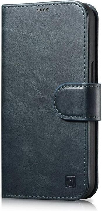 Actual product image iCarer Oil Wax Wallet Case 2in1 Cover iPhone 14 Pro Anti-RFID Leather Flip Case Blue (WMI14220722-BU (Apple iPhone 14 Pro)