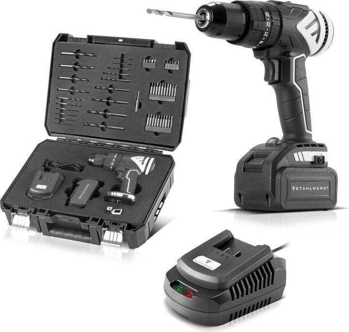 Actual product image Stahlwerk Cordless impact drill ASB-20 ST Brushless with 1 x 4 Ah battery (Rechargeable battery operated)