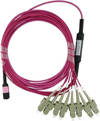 Image du produit BlueOptics Fibre optique MPO/4xSC Câble de breakout OM4 15 mètres