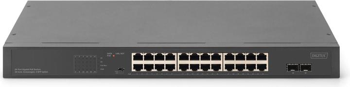 Produktbild Digitus 24-Port Gigabit Netzwerkswitch, 19 Zoll, unmanaged,2 Uplink Ports, SFP (24 Ports)
