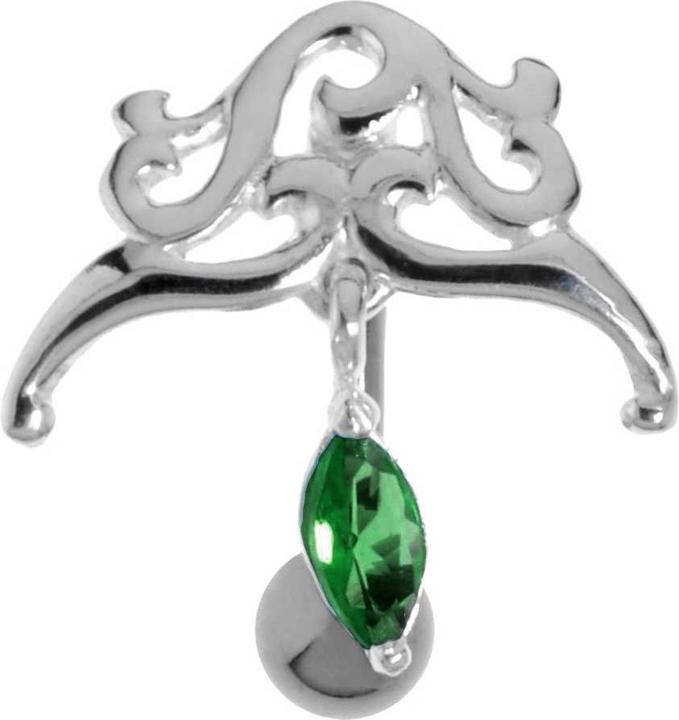 Actual product image Bijouteria Bellypiercing (Surgical steel 316L, Silver 925, Zirconia)