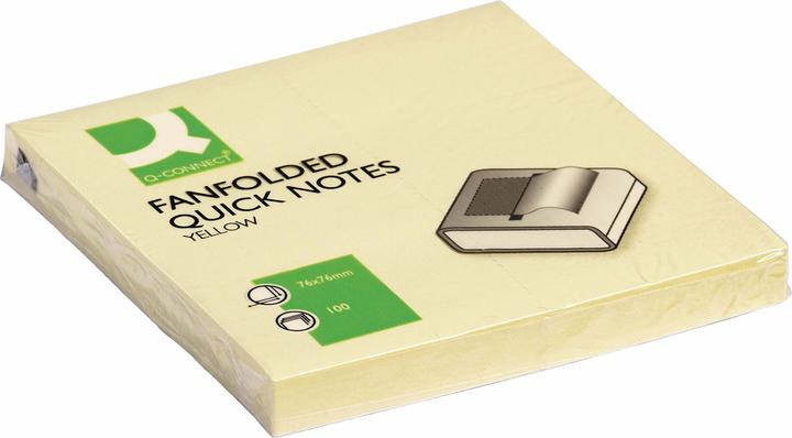 Q-Connect Haftnotizen Z-Quick Notes gelb (76 x 76 mm)