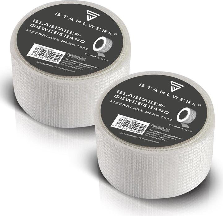 Actual product image Stahlwerk Glass Fiber Fabric Tape Set of 2 (50 mm)