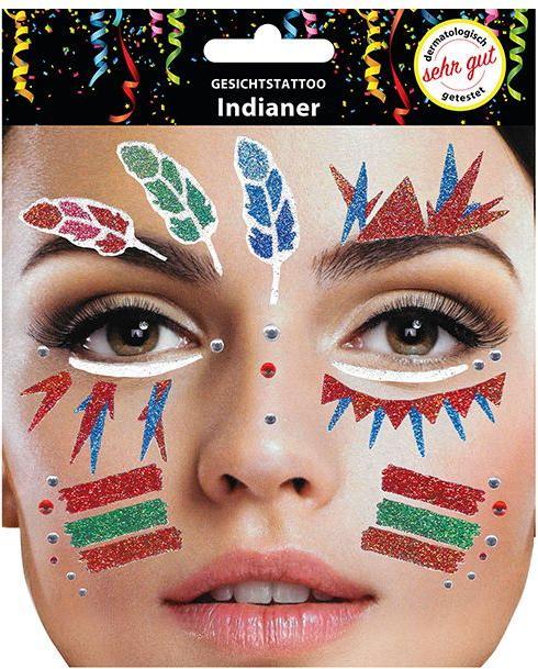 Produktbild Sombo Gesichts Tattoo Indianer
