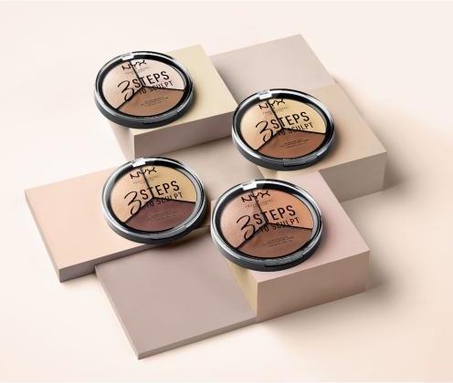 Actual product image NYX Professional Make-Up 3 Steps to Sculpt - Face Sculpting Palette Fair (1 Fair)