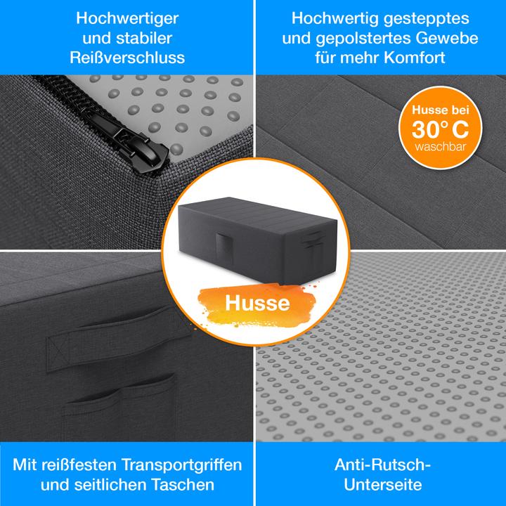 Image du produit Bestschlaf Matelas pliable avec housse et sac de transport (120 x 195 cm, Noyau de mousse)