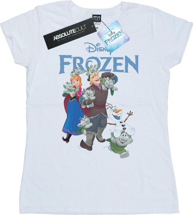 Actual product image Disney Womens/Ladies Frozen Happy Trolls Cotton T-Shirt (XL)