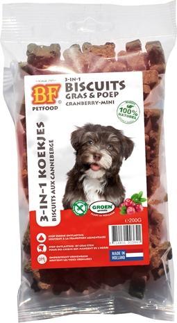Actual product image BF Petfood 3 In 1 Hondenkoekjes Met Cranberry Mini (215 g)