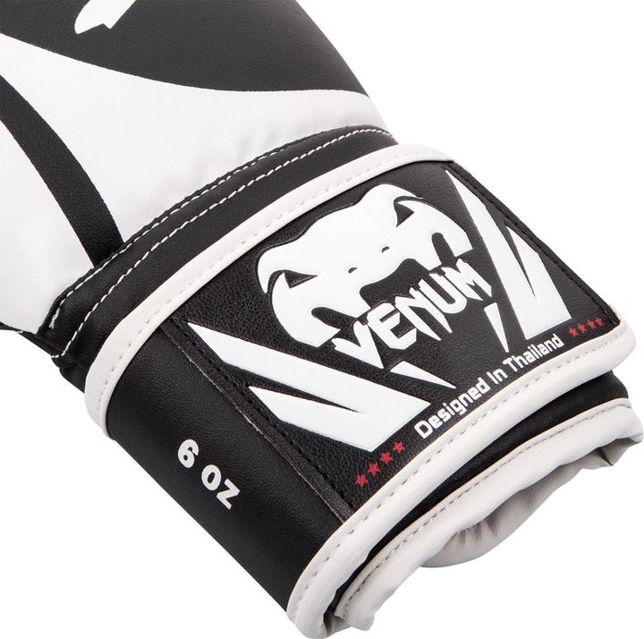 Actual product image Venum Challenger 2.0 Kids Boxing Gloves - Black/White (4 OZ, One size)