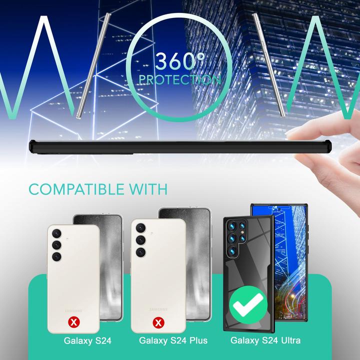 Image du produit Nalia Étui hybride clair à 360 degrés (Samsung Galaxy S24 Ultra)