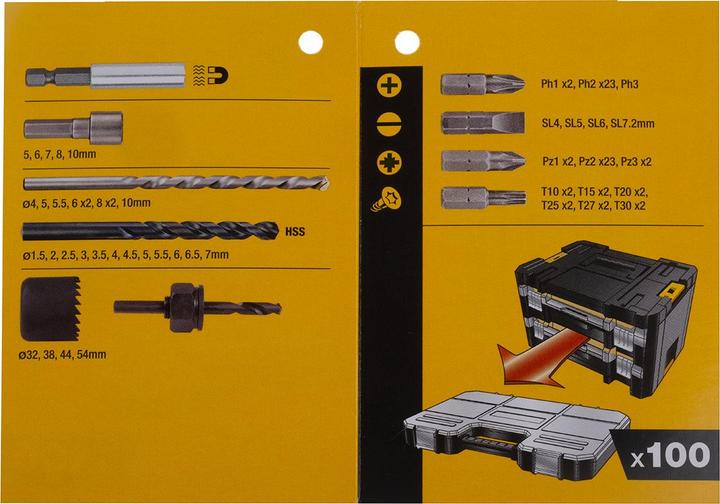 Image du produit DeWalt TStack Kit universel (4 mm, 5 mm, 5,5 mm, 6 mm, 8 mm, 10 mm, 1,5 mm, 2 mm, 2,5 mm, 3 mm, 3,5 mm, 4,5 mm, 6,5 mm, 7 mm)