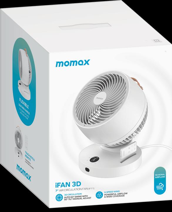 Immagine prodotto Momax Ventilatore a circolazione d'aria iFan 3D (spina Uk)