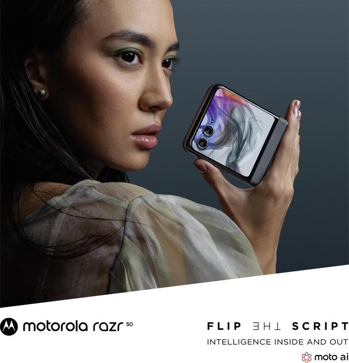 Productafbeelding Motorola Razr 50 (256 GB, Koala Grijs, 6.90", SIM + eSIM, 50 Mpx, 5G)
