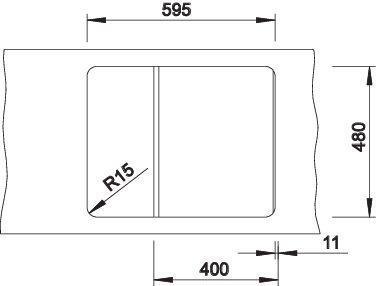 Produktbild Blanco ZIA 40 S (Einbauspüle, 61.50 cm, 50 cm)
