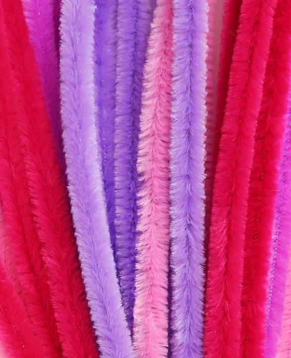 Produktbild I Am Creative Chenilledraht, Pfeifenputzer Biegedraht für Bastelarbeiten und zum Dekorieren, Rosa-Mix, ø 9 mm... (0.50 m)