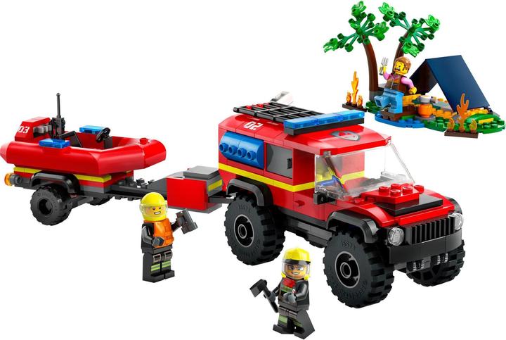 Actual product image LEGO All-terrain fire engine with rescue boat (60412, LEGO City)