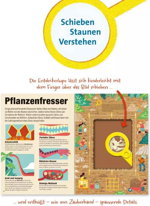 Produktbild Ravensburger Das Buch mit der Lupe: Dinosaurier (Deutsch, Karin Ehrhardt, Donough O'Malley, Camilla de la Bedoyere, 2020)